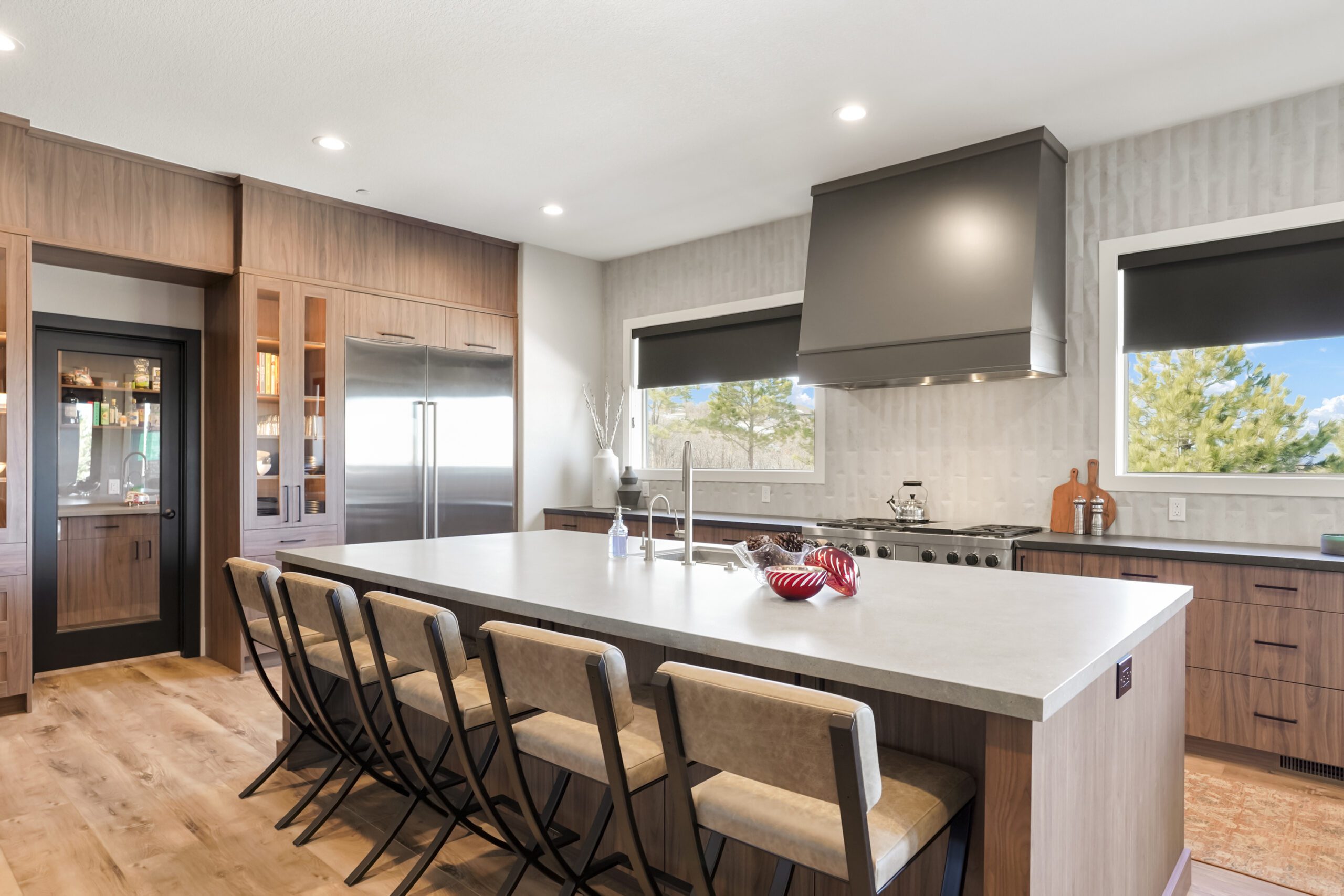 Kitchen remodel with contemporary wood cabinets